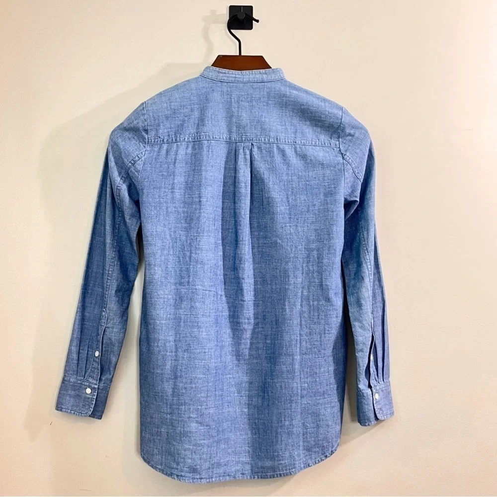 J. Crew Chambray Tuxedo Popover